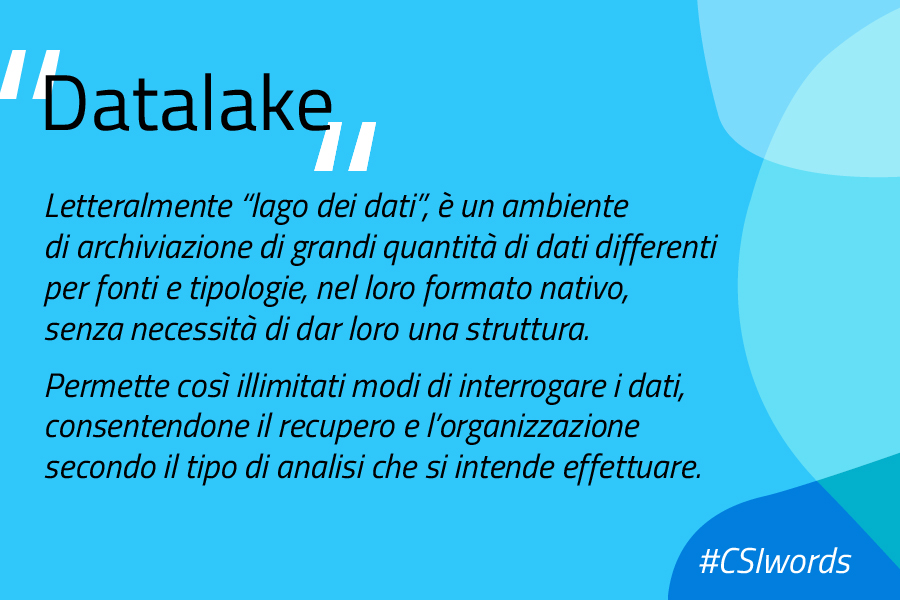 csipiemonte's tweet photo. UN LAGO DI DATI #datalake
Nuovi modi di archiviare i dati aprono nuove possibilità
🎆📁 https://t.co/vDL6dmDbZS
#CSIwords #nuovocsi #yourdigitalpartner https://t.co/ZuyKYqjm9c