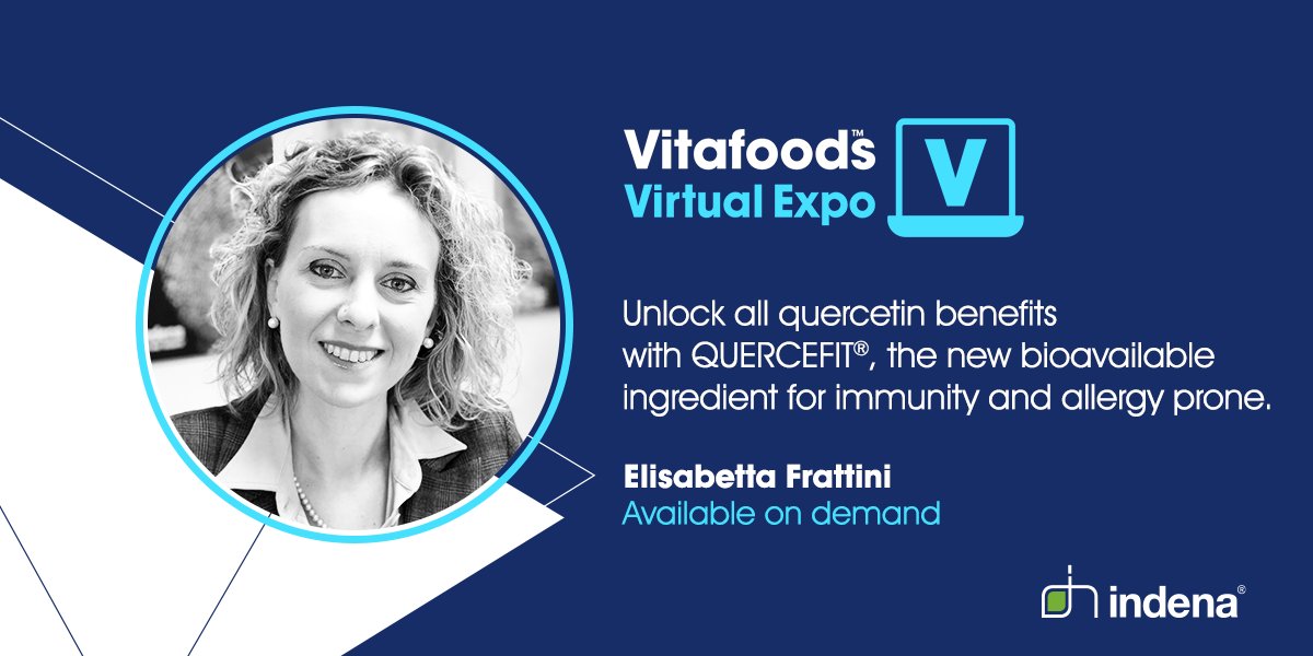 IndenaSpA's tweet photo. Don’t miss our exclusive webinar on #Quercefit® with Elisabetta Frattini - Senior Research Scientist. Register here 👉 https://t.co/WrP88X8Fpj  #VitafoodsVirtualExpo https://t.co/XHeAbQAGAO