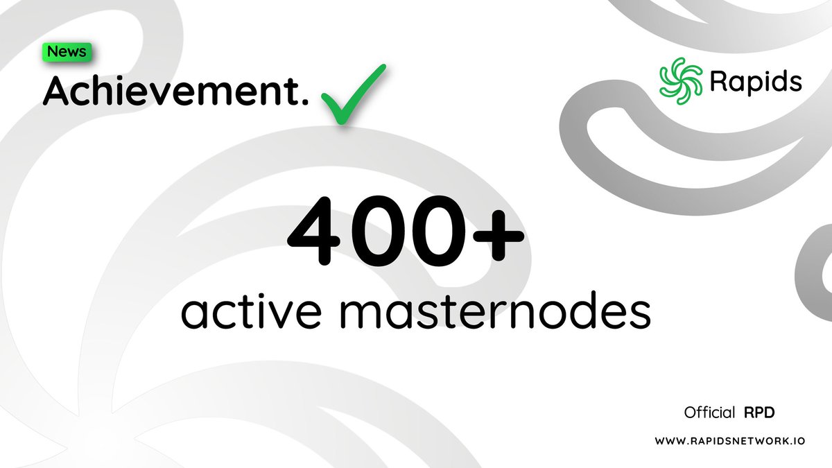RapidsPoland's tweet photo. #RapidsNetwork !!!!
 40% naszych krążących zapasów jest teraz zablokowanych przez naszych posiadaczy #Masternode.
 MN wspierają bezpieczeństwo sieci, zwiększają szybkość transakcji i uzyskują 30% zwrot z inwestycji
  Uruchom swój NODE #RPD na https://t.co/DEDFYm873X https://t.co/keo0QOIxrc