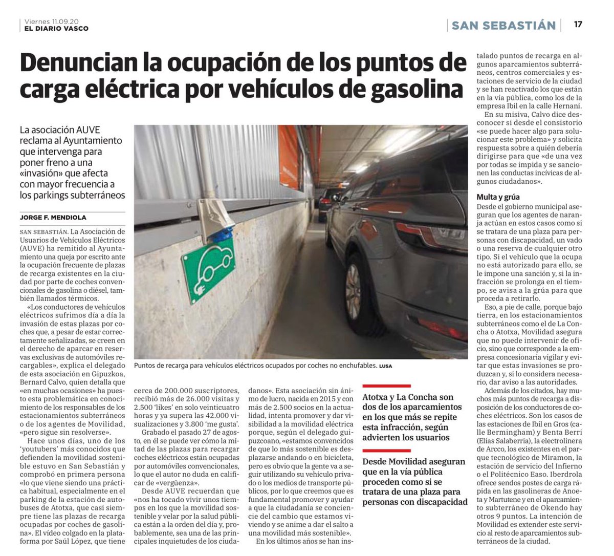 Gracias a nuestro delegado <a href="/begober/">Bernard</a> y a <a href="/slcuervo/">Saul Lopez</a> por denunciar y publicar el mal uso de los Puntos de Recarga, tenemos que conseguir que su uso sea más responsable. <a href="/Teresaribera/">Teresa Ribera</a>