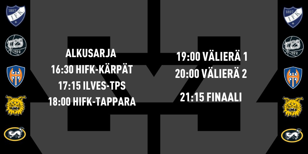 3v3SuperSeries's tweet photo. 🏆FINAALIPÄIVÄ🏆

Liput vain ennakkoon Ticketmasterista: https://t.co/hoQUPLMkHu

📺: @CMoreSportFi 

#3v3superseries #Liiga #HIFK #HCTPS #Tappara #Ilves #Kärpät https://t.co/hNUGruZTXf