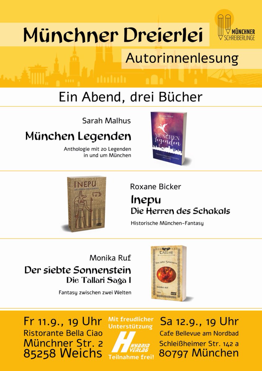 roxane_bicker's tweet photo. Heute lesen wir in Weichs, morgen in München! #MuenchenLegenden #Inepu #Talari
#lesung https://t.co/gp62r07ikc