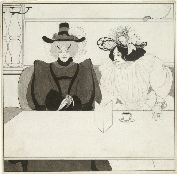 Tate's tweet photo. Good morning Friday ☕
​
​#AubreyBeardsley, Black Coffee 1895, on display in Aubrey Beardsley's largest exhibition for 50 years at Tate Britain. Last chance to book tickets: https://t.co/32p9p0QXPL https://t.co/zibX4SaRSq