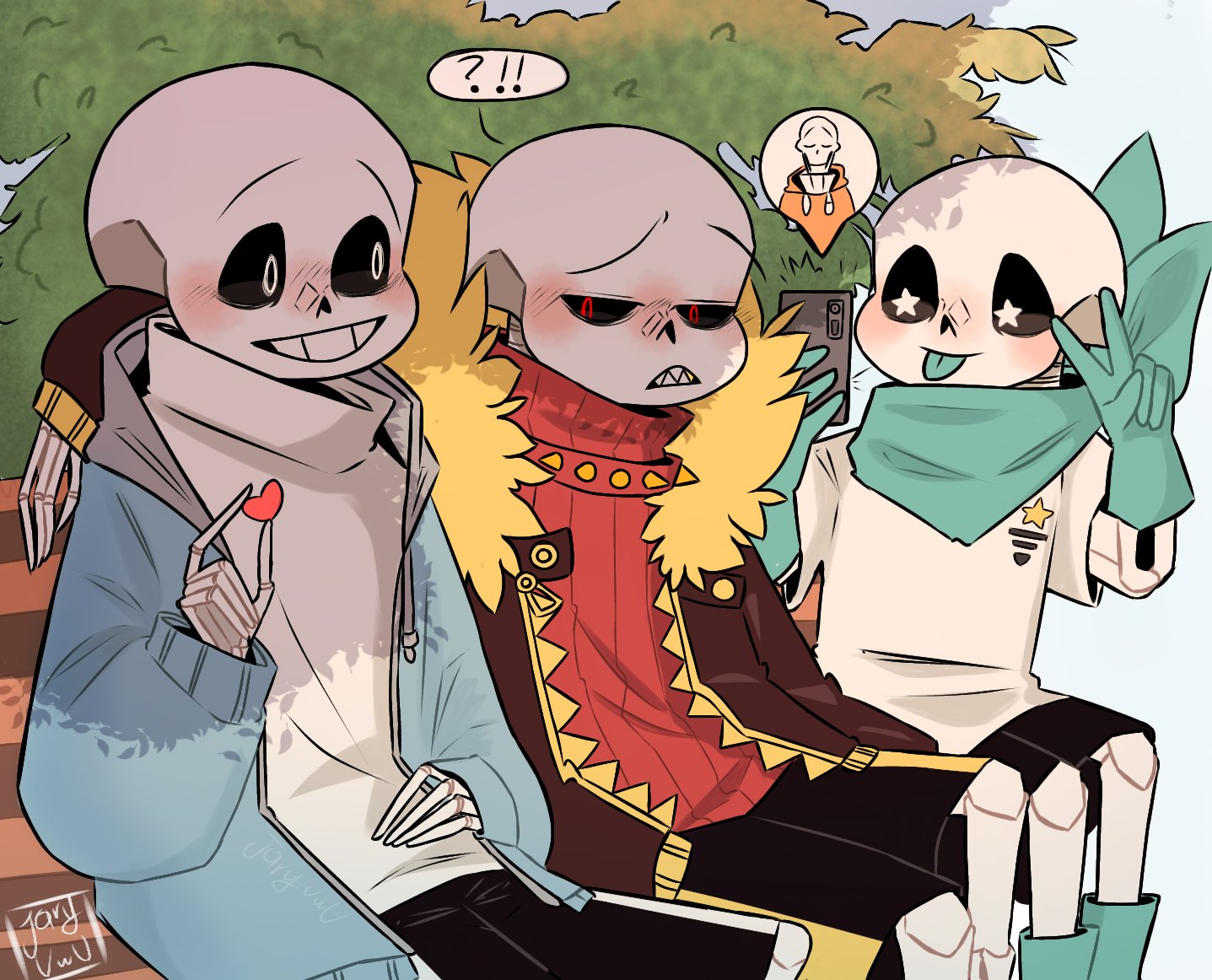 Changed me. #undertale #sans #au #drawing #inksans #fellsans #swapsans