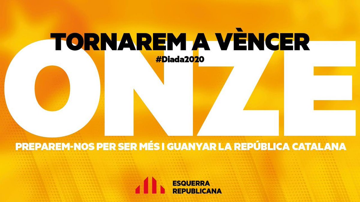 ERCAlcover's tweet photo. Pels drets i la democràcia, per les llibertats🎗, per guanyar el nostre futur, per la #RepublicaCatalana! ✊🏻

❗️Molt bona #Diada2020 a tots i a totes ❗️Visca Catalunya‼️ https://t.co/Uz46tawPVE