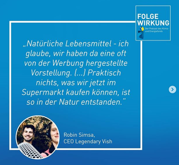 klimafonds's tweet photo. Pflanzenbasierter Lachs via #3Dprinting? Robin Simsa, CEO des #startups & #greenstarter “Legendary Vish” erzählt im #podcast über seine Visionen, das Essen der Zukunft & wie sich ein nachgemachter “Vish” im Mund anfühlen muss, um als Fisch durchzugehen. ▶️https://t.co/Y2oIgOUPzZ https://t.co/W416eVOIb0