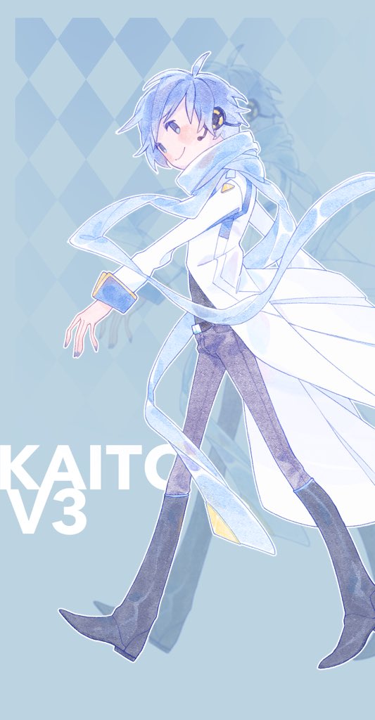 青井硝子 Kaito V3 壁紙付 Vocaloid Kaito イラスト