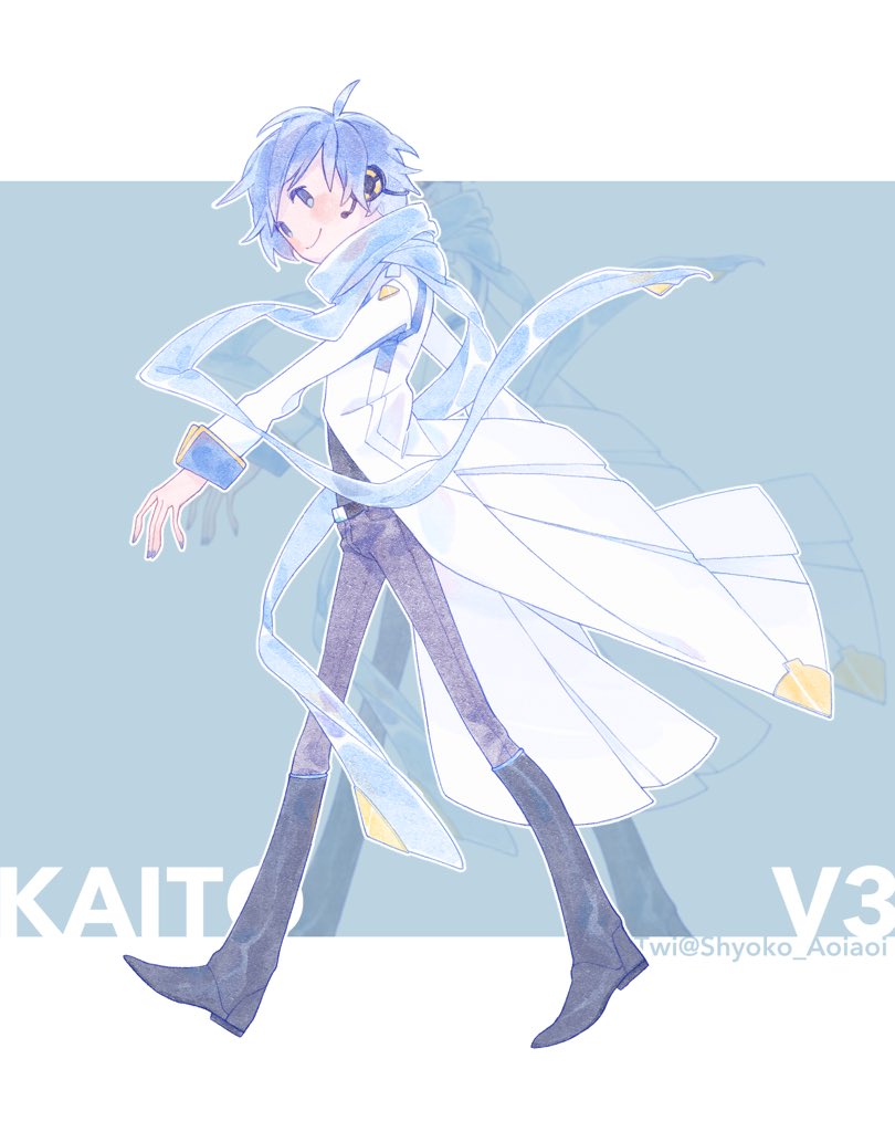 青井硝子 Kaito V3 壁紙付 Vocaloid Kaito イラスト