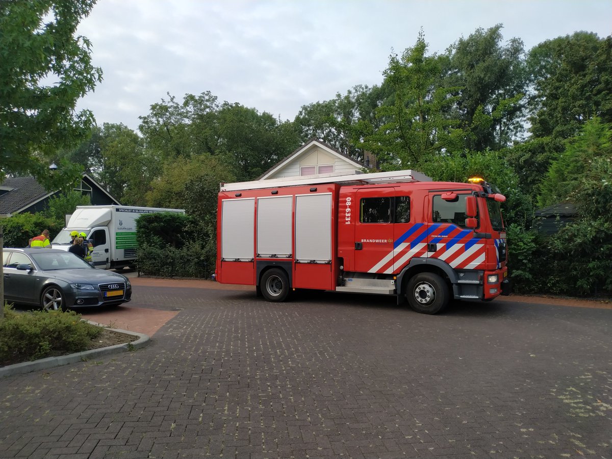 Melding brandweer Schoutlaan Asperen
