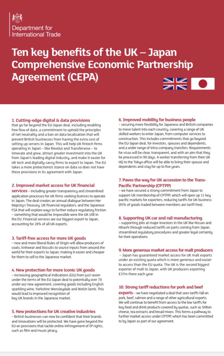  10 reasons why the UK-Japan deal is great for  