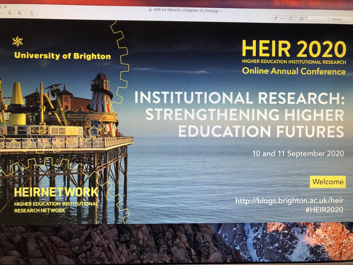 Ready for day 2! If it goes as well as day 1, I’ll be delighted, and how can it not with @debrahumphris @Hallam_VC and @NonaMcduff on the programme? see you soon @HEIRNetwork @uniofbrighton @Heir2020 #heir2020