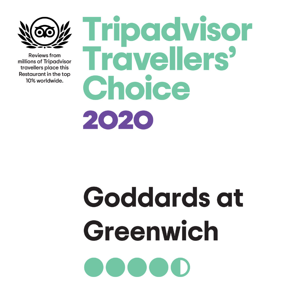 GoddardsPieMash's tweet photo. 🏆🏆Goddards at Greenwich Wins 2020 Tripadvisor Travelers’ Choice Award for Restaurant Category 🏆🏆

Goddards at Greenwich Recognized Among Best in Region Based on Outstanding 2019 Diner Reviews 

#pieandmash #greenwich #tripadvisor #WINNER https://t.co/4va8jfaHhy