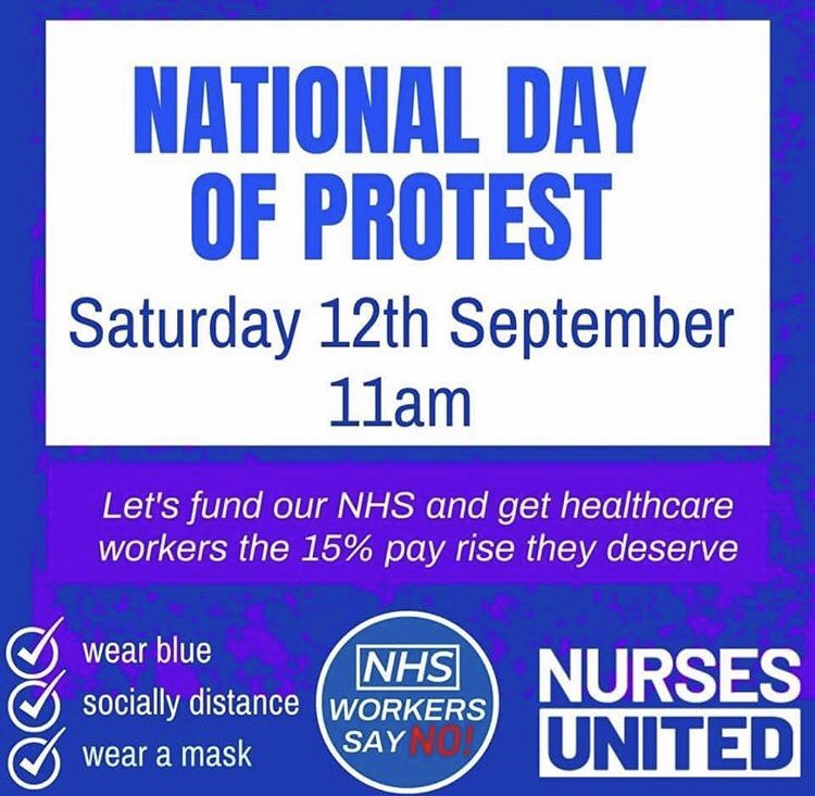 Bournemouth Square 11am - Bournemouth Labour will be standing in solidarity. Please observe social distancing rules and keep safe #WearAMask #NHSPay15