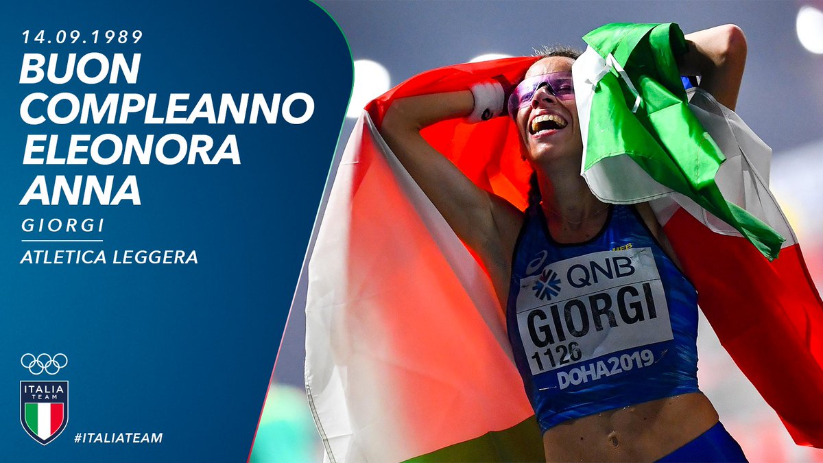 Marciatrice #ItaliaTeam laureata in economia, compie gli anni <a href="/eleagiorgi/">Eleonora Anna Giorgi</a>! 🎂

#HappyBday <a href="/atleticaitalia/">Atletica Italiana</a>