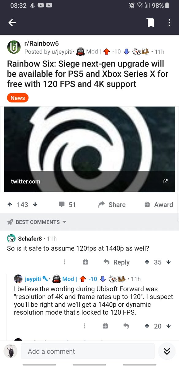 ImZetriczZ's tweet photo. @Rainbow6Game so is this Only for the Series X or Series S also? #bigquestion #Ubisoft #R6 https://t.co/4I4jykxza7