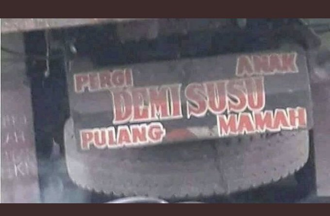 Tulisan di truk