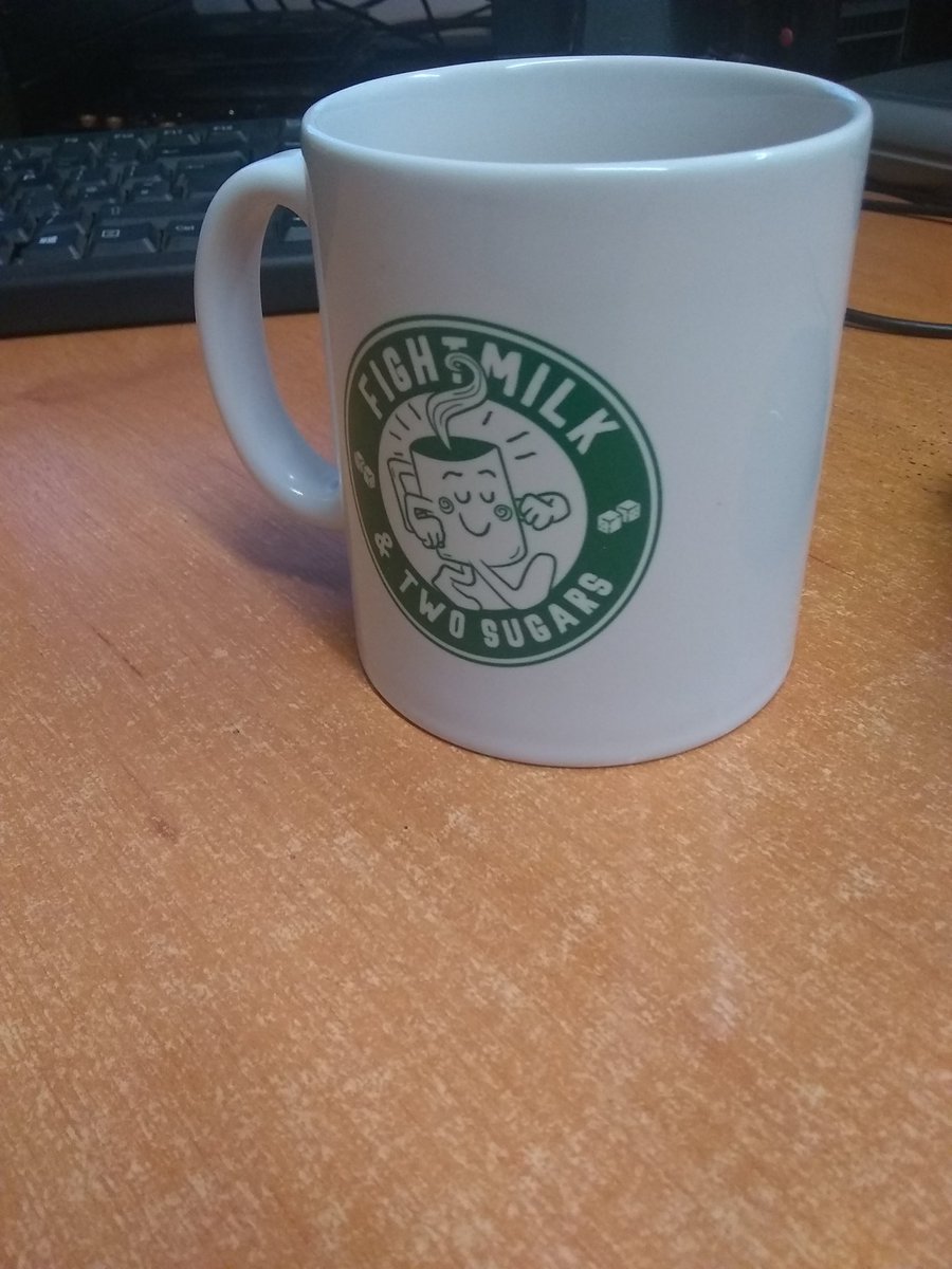 Another day, another dollar. But at least the day will taste upto 22% better thanks to my @fightmilkband mug
