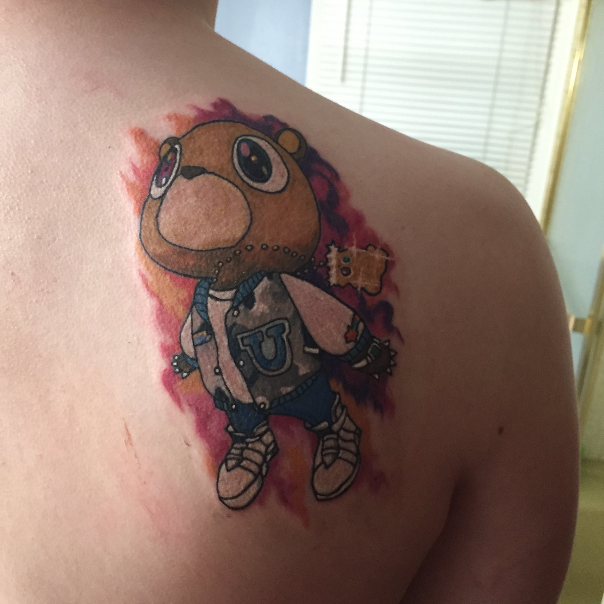 My New Dropout Bear Tattoo! : r/Kanye
