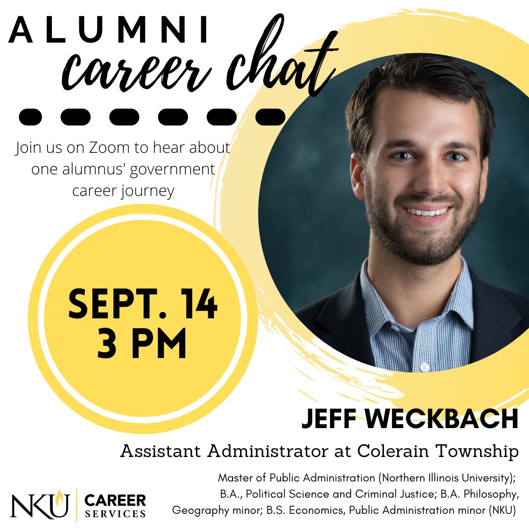 To get the Zoom link, students should register in HireNKU (inside.nku.edu/careerservices…) or email careerservices@nku.edu by Monday at 8 am.