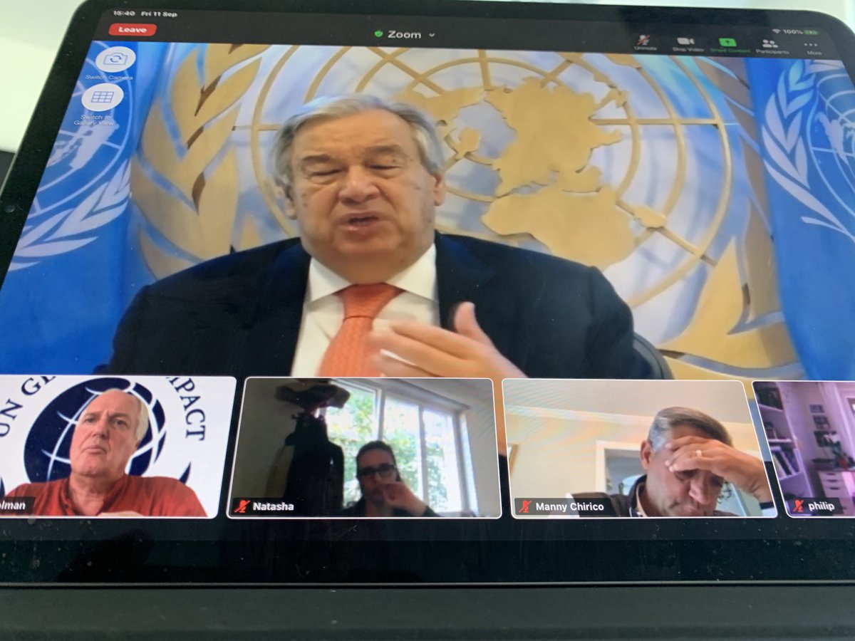 Discussing with UN Secretary General how ⁦<a href="/globalcompact/">UN Global Compact</a>⁩ must play key role in building back better.Corruption is key cancer to attack.Financial markets need to be more active as well in driving ⁦<a href="/SDG2030/">SDG2030</a>⁩.Huge opportunity.Inclusive growth key.⁦<a href="/iccwbo/">International Chamber of Commerce</a>⁩