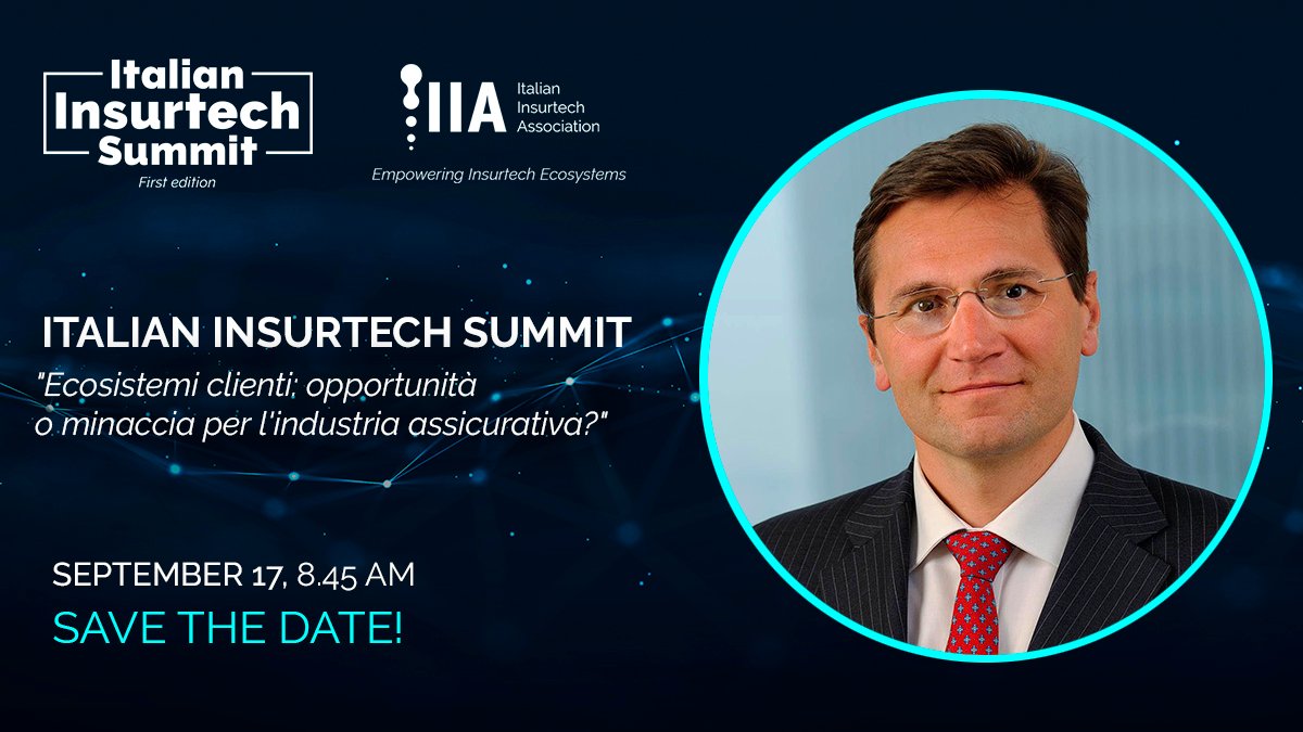 Il 17/9 Neosurance prenderà parte ALL'ITALIAN INSURTECH SUMMIT ottima occasione per parlare di innovazione, cambiamento ed evoluzione dei modelli.
"Ecosistemi clienti: opportunità o minaccia per l'industria assicurativa?" è il titolo dello speech di Pietro Menghi.
Save the date!