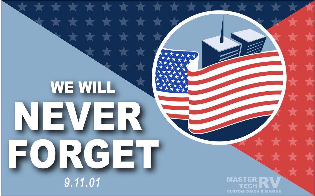 MasterTechRV's tweet image. A day to remember and a date never to be forgotten. 

"No day shall erase you from the memory of time" 
-Virgil #911anniversary #911Remembered