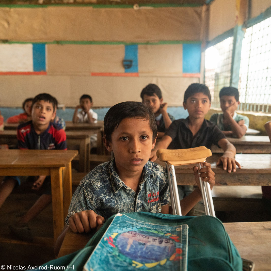 HI_Canada's tweet photo. Saiful, 11, lives in the #Kutupalong camp for displaced #Rohingya people. HI has trained Saiful's #teachers on how to interact with #children w. #disabilities. 🌍🏫 #School4all #BackToSchool #InclusiveEducation
Help children like Saiful go back to school 👉https://t.co/X3aZUGQ3gh https://t.co/K5VSEufnBO