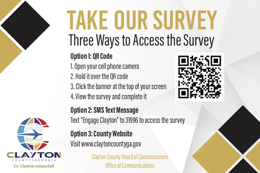 ClaytonCountyGA's tweet photo. Clayton County is embarking on an engagement initiative to enhance the county’s ability to connect with the entire Clayton community. Your input is essential. For more information, visit https://t.co/VtcIA4qkww. 

#EngageClayton #Claytonconnected https://t.co/zyJK9XhczK