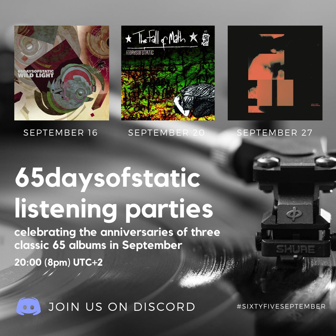 It's #sixtyfiveseptember ! Come join us on Discord, and let's celebrate the anniversaries of three classic @65dos albums during our listening parties :) More info here: the65republic.com/2020/09/11/six…