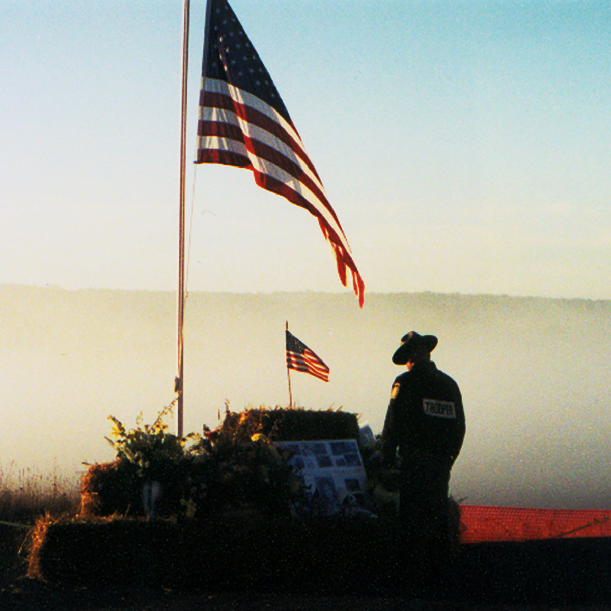 PAStatePolice's tweet image. “A common field one day, a field of honor forever. We honor the passengers and crew of Flight 93 who perished in a Pennsylvania field on September 11, 2001. Their courageous action will be remembered forever.” —Congressional Gold Medal