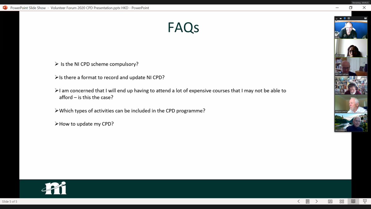 Discussing #FAQ's for #CPD at the <a href="/NuclearInst/">Nuclear Institute</a> Volunteer Forum and how to improve CPD records