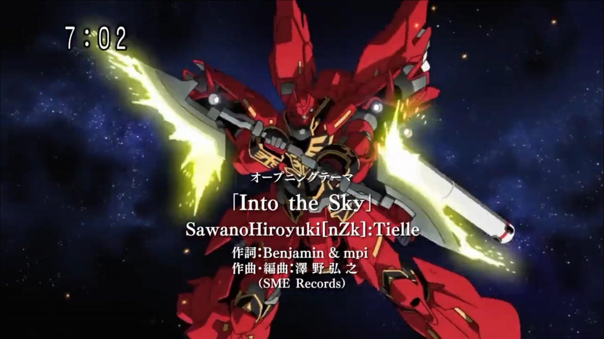 しんじ 栃木 Sunfes Gundam M 96 Into The Sky Sawanohiroyuki Nzk Tielle 機動戦士ガンダムユニコーン Re 0096 Op 16