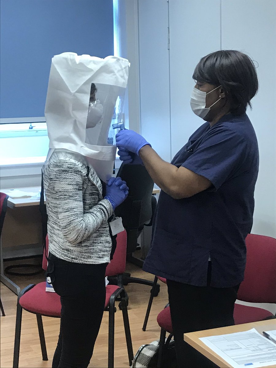 Jaaany1911's tweet photo. Reaching out and supporting our local community - Fit test training in collaboration with Valmy. Part 2 #pwhnursinghome #fernbanknursinghome #ashcourt #ravenscroftparknursinghome @foresthc @NCLCCG_Enfield @NorthMidNHS @NHS_NCLCCG @WeAreNorthMid @zenkim74 @SarahHa88622902 https://t.co/JHArREygC8