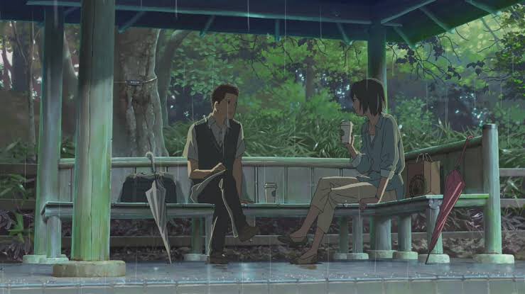 Garden of Words/Kotonoha no Niwa (8.1/10)On a rainy morning in Tokyo, Takao Akizuki, an aspiring shoemaker, decides to skip class to sketch designs in a beautiful garden. This is where he meets Yukari Yukino, a beautiful yet mysterious woman, for the very first time.