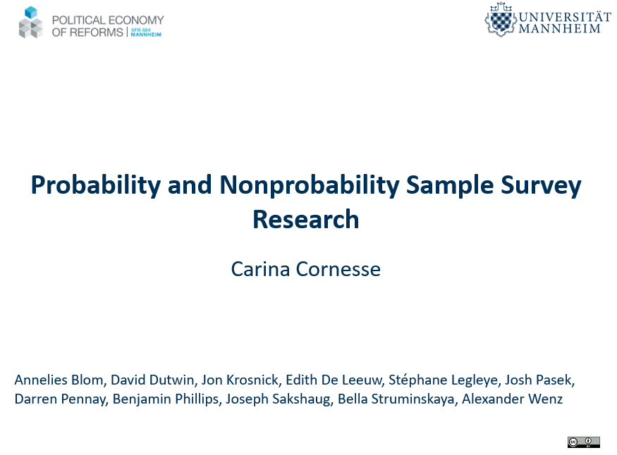 CarinaCornesse's tweet photo. Today, 13:00-14:00 at #GOR20: My presentation on "Probability and Nonprobability Sample Survey Research (session: "Recruitment and Nonresponse")! https://t.co/OSeoqUOcgb