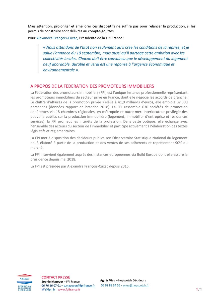 Aide aux acquéreurs #logementneuf : l'Etat a pris conscience de l'insuffisance du #PlanDeRelance #FranceRelance 
#logementabordable #environnement