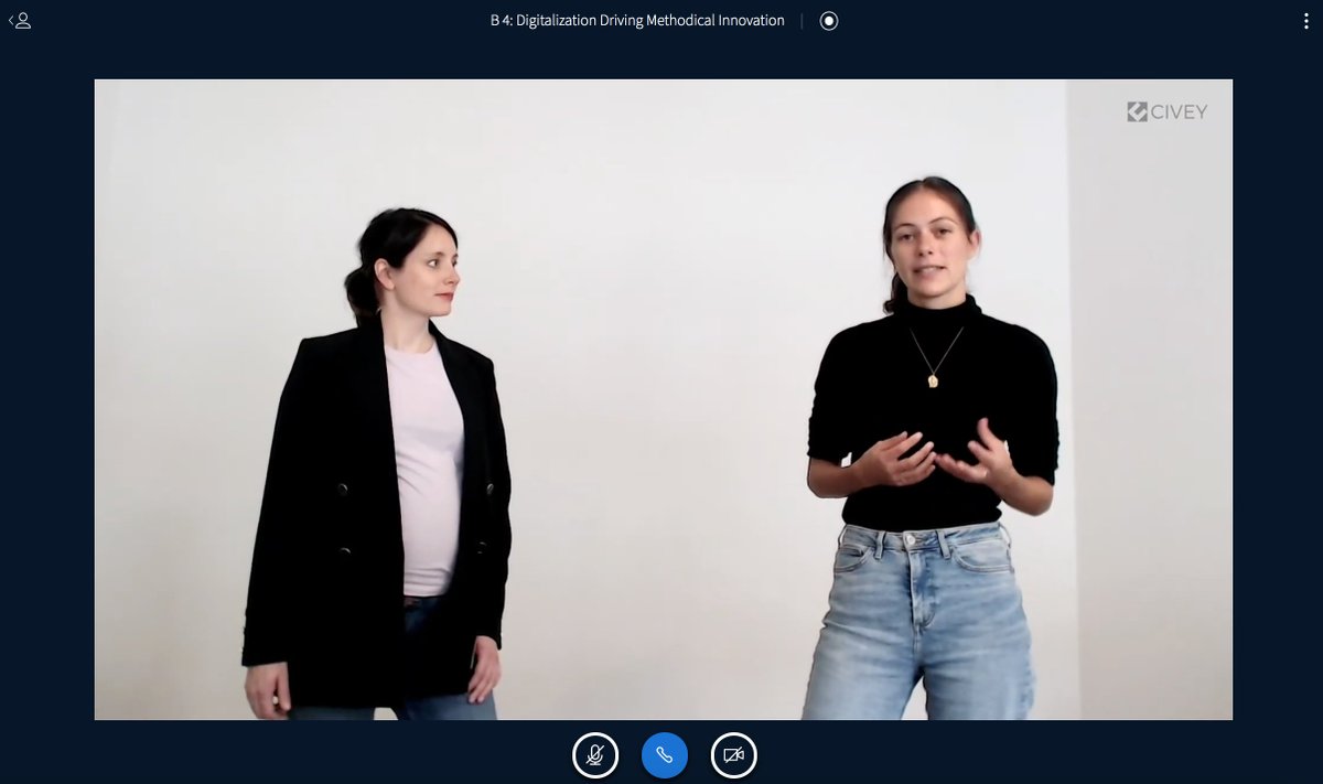 civey_de's tweet photo. .@janinamuetze und Charlotte Weber haben heute bei der #GOR20 der @dgof_gor unseren Small Area-Ansatz für Erhebungen auf Landkreisebene vorgestellt. Wenn ihr euch durch ein paar Beispiele klicken möchtet, schaut auf unser GOR20-Dashboard mit Live-Daten: https://t.co/dFrI23FLQN https://t.co/vGx9nQApH5