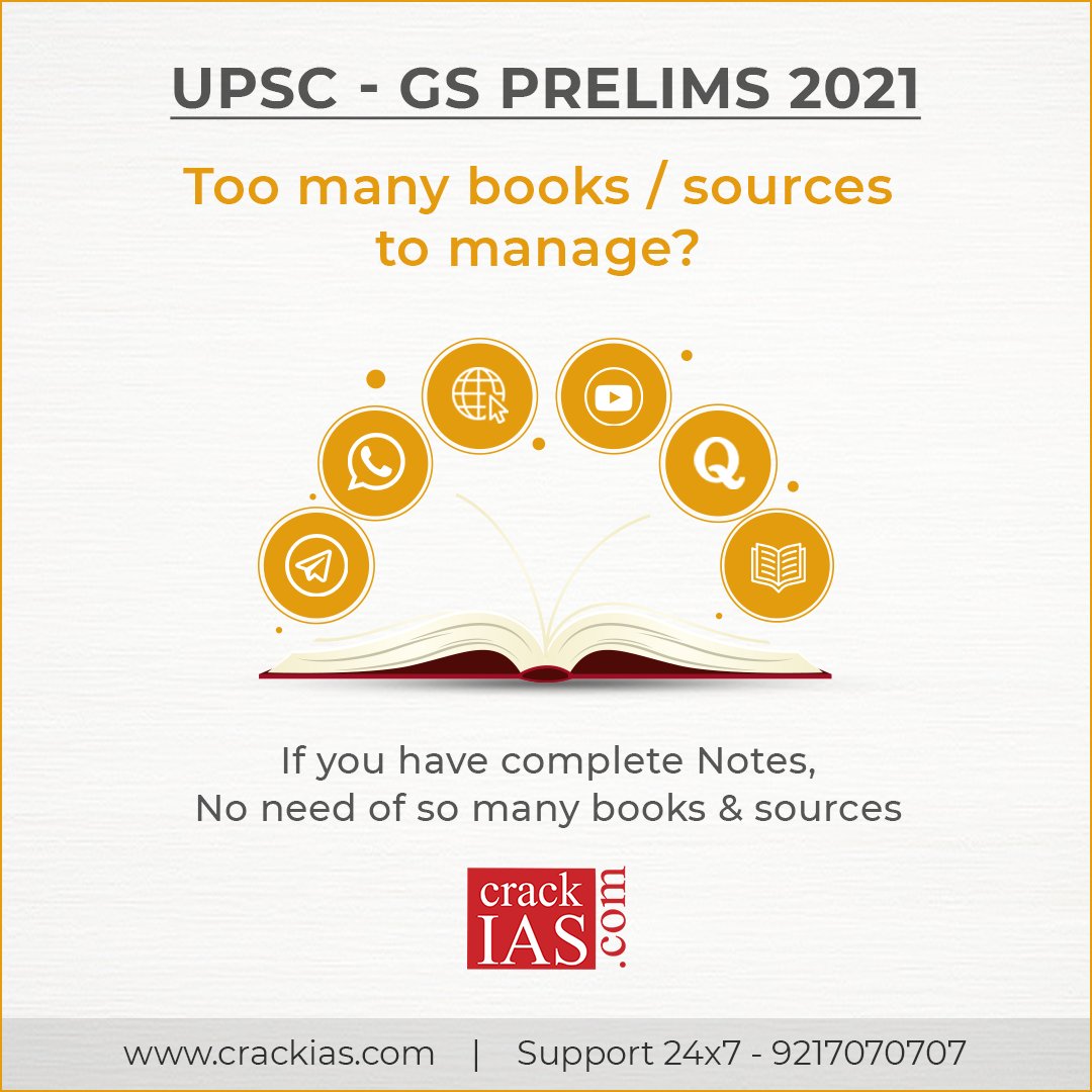 crack_academy's tweet image. For the Civil Services Exam, it is the perception of reading a large no. of books to be successful. 
For details, sample notes &amp;amp; videos contact us at 92170-70707

Visit: bit.ly/3jnjBYZ

#CrackIAS #GSPrelims #GSNOTES #CivilServicesAspirants #UPSCSyllabus #UPSCMaterial