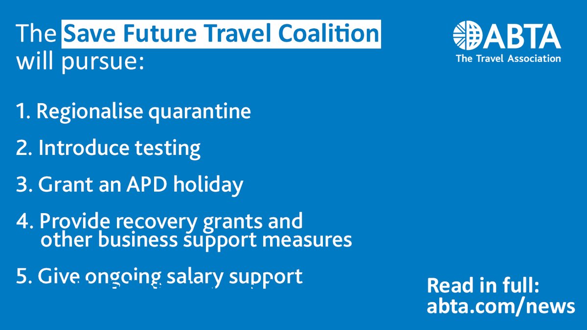 The #SaveFutureTravel Coalition has written to <a href="/RishiSunak/">Rishi Sunak</a> this week highlighting the serious situation that businesses face. The letter was signed by ABTA, <a href="/AdvantageHQ/">Advantage Travel Partnership</a>, <a href="/AITOHQ/">AITO</a>, <a href="/ATAS_travel/">ATAS</a>, <a href="/TheBTAorg/">BTA</a>, <a href="/voiceoftravel/">SPAA</a>, <a href="/SBIT_UK/">SBIT</a>, @TheTNG &amp; <a href="/UKinbound/">UKinbound</a> ow.ly/lJYP50BnXDT