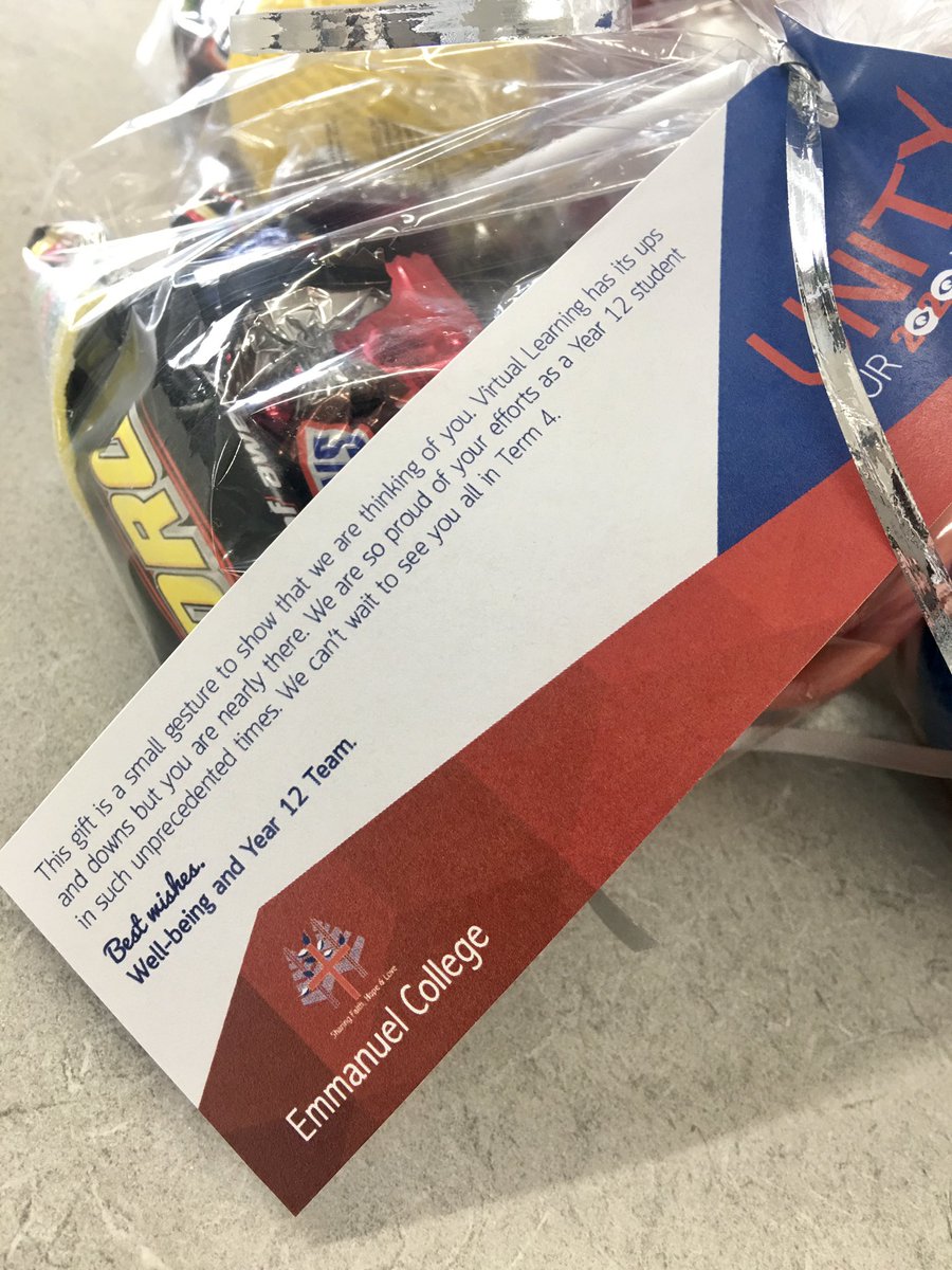 Such a pleasure to be able to deliver care packages to the homes of each and every one of our Year 12 students and all staff members yesterday. #RUOKDay2020