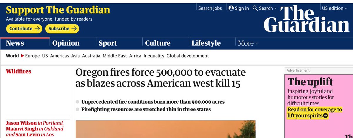 A late-night fire  #OregonFires2020 data thread into the smoky void:  @OregonOEM reports that 500,000 Oregonians have evacuated,  @AP picks it up and it goes everywhere. Of course! That's more than 10 percent of the state! That's Big News! BBC! WaPo! The Grauniad! But is it right?