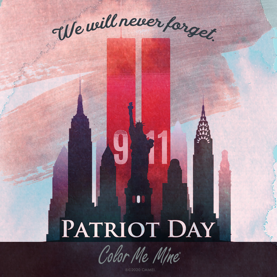 We remember 💗#colormemine #potterypainting #september #wtc #memorial #twintowers #nyc #neverforget #worldtradecenter #manhattan