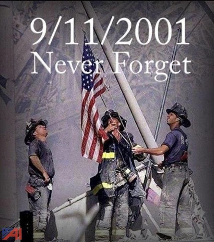 UCNCFootball's tweet photo. Nineteen years. #NeverForget911 https://t.co/6xkbmpsAEs