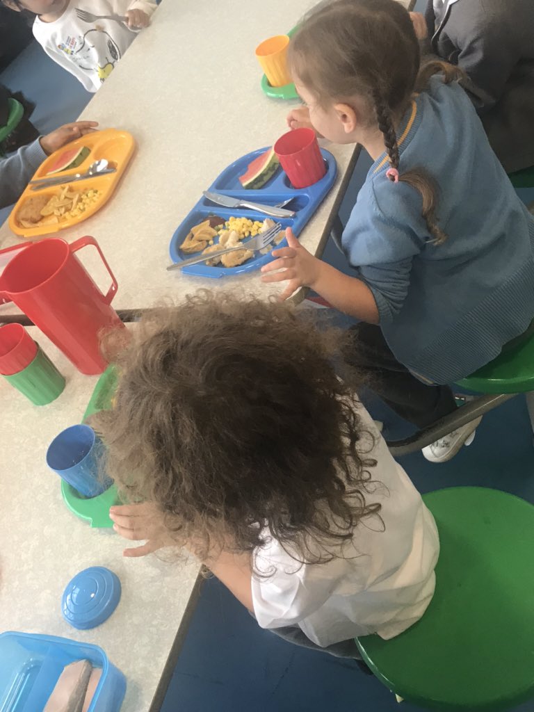 rainbowPLA's tweet photo. Our lovely Reception pupils following lunchtime rules and enjoying their #Friday lunch. #Fish #Fruit #Veg ๐ ๐ฝ #ReceptionBubble https://t.co/n0TdJBrNfY