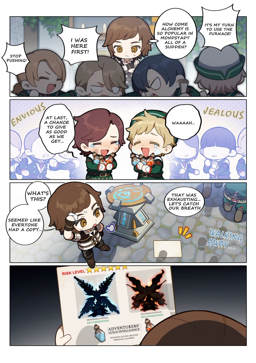 Genshin Impact Genshin Impact Preview Manga Chap 1 How Come Alchemy Is So Popular In Mondstadt All Of A Sudden Traveler Come Take A Look At This Intelligence From