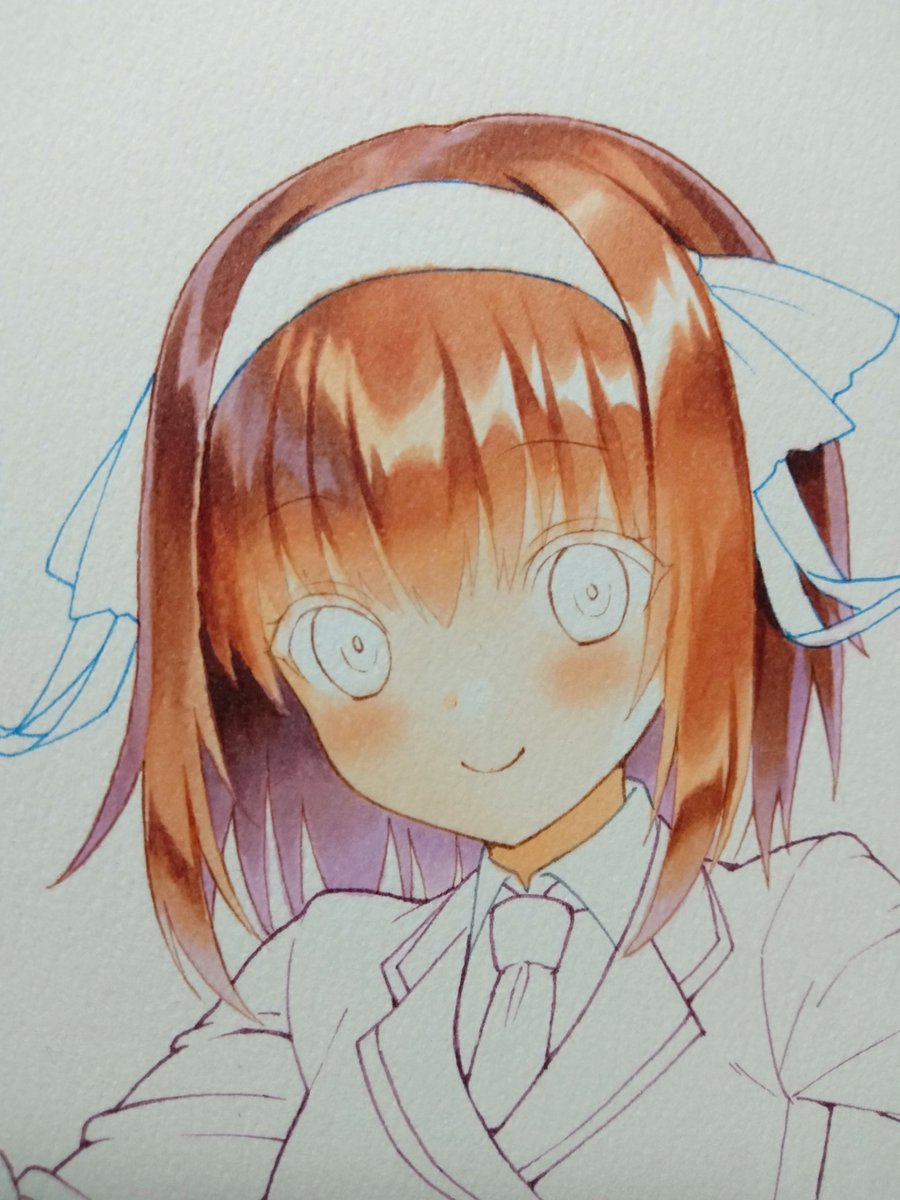 水彩紙のインクの滲みを上手く扱えない ハイライトも影も思ってたように描けなか くわのイラスト