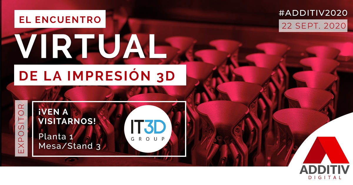 Os anunciamos que estaremos presentes en #additiv2020 el primer encuentro virtual de la #impresion3d
Podrás visitarnos en el stand 1-3
Inscríbete en: additiv.events/registro