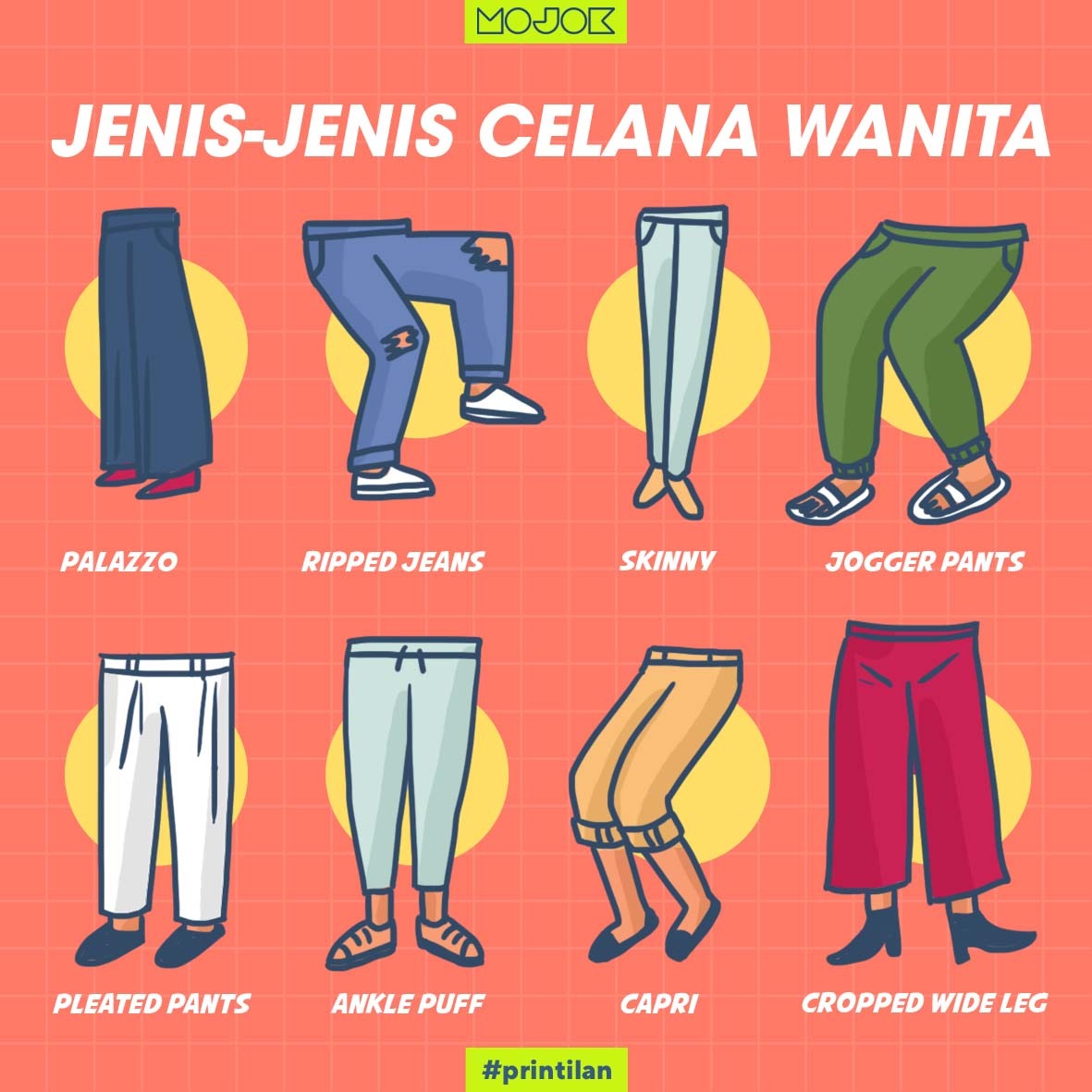 mojokdotco's tweet photo. Banyak juga ya pilihan model celana buat cewek. #Printilan https://t.co/dedbuwvP3F