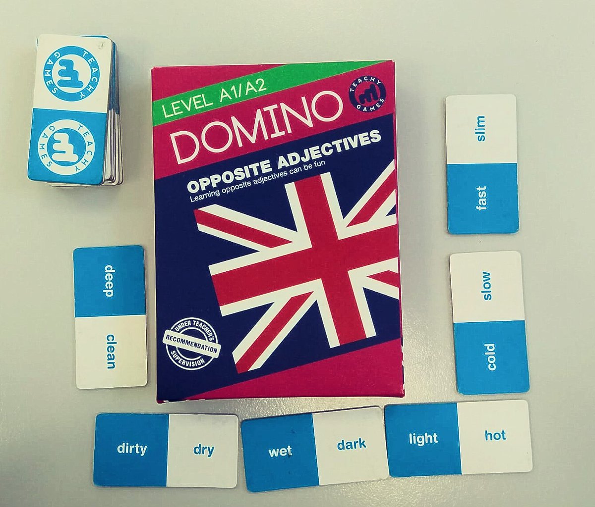 TeachyGames's tweet photo. Play with our #Domino game and learn the #opposite #adjetives while your find them 👩‍🏫👨‍🏫
https://t.co/qSy5gyFKuC
https://t.co/AnB1AsAIgO
#EnglishTeacher #LearnEnglish  #EnglishGames #TeachyGames #PlayandLearn https://t.co/ndvQT8Oo2G