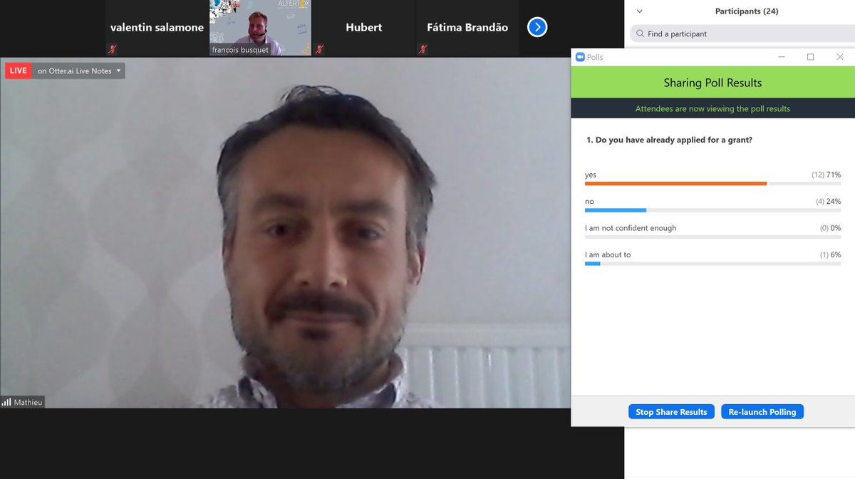 AltertoxAcademy's tweet photo. In live from the online Lunch talk “Secrets for winning a grant and coping when losing it” with Dr Mathieu Vinken!
Stay tuned – A blog post resuming key elements discussed during the talk will be released next Tuesday 15 September 2020!
#MakeBetterScience https://t.co/2Py8p596zV